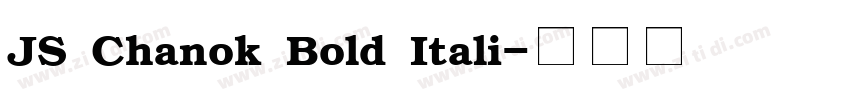 JS Chanok Bold Itali字体转换